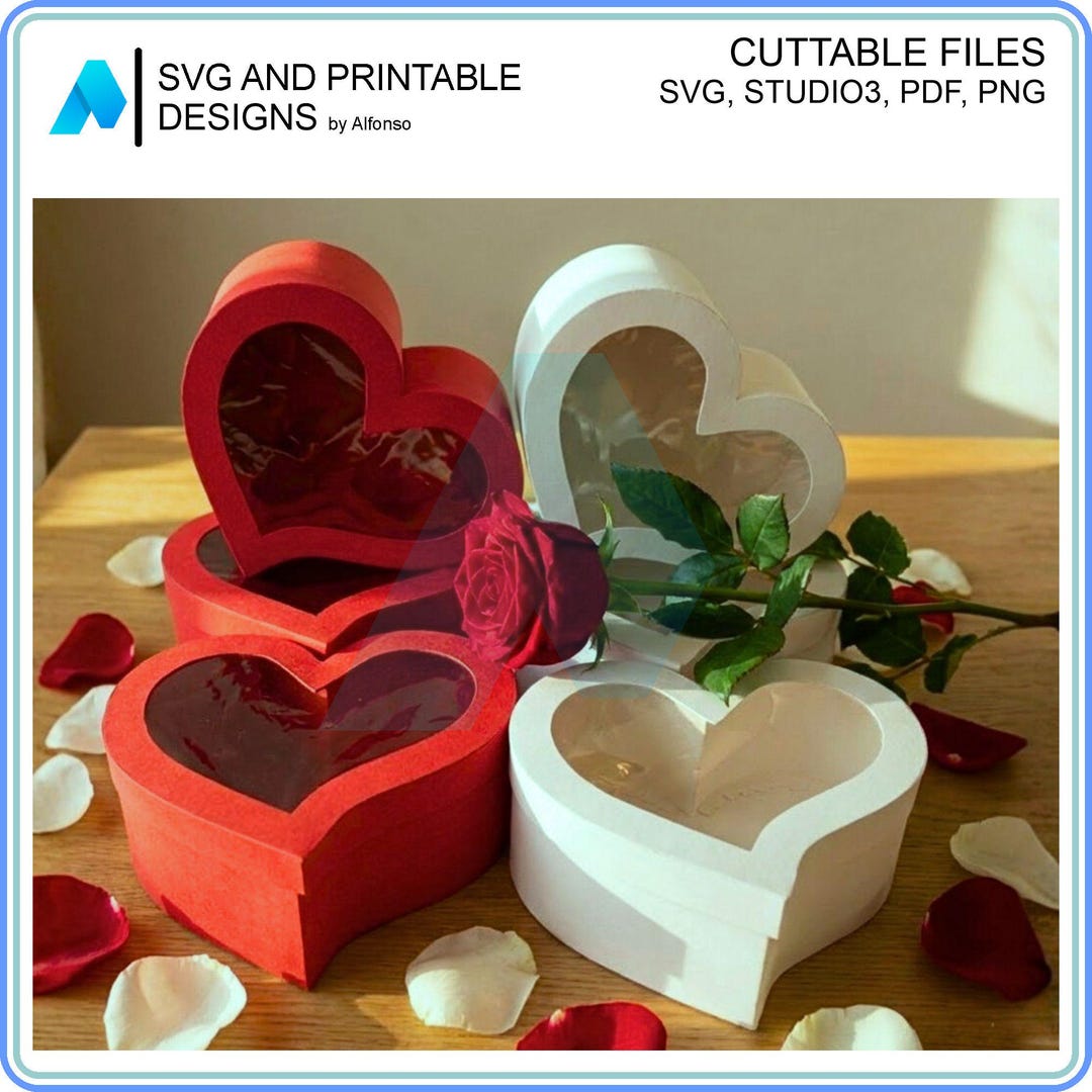 Heart Gift Packaging SVG for Cricut | 3D Window Container | DIY ...