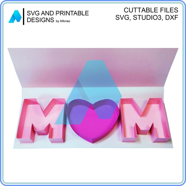 Cutting Files for Making a Mom Chocolate Box for Mother Day Gift - A beautiful gift for her - Suitable files for Cricut, Cameo and ScanNCut2