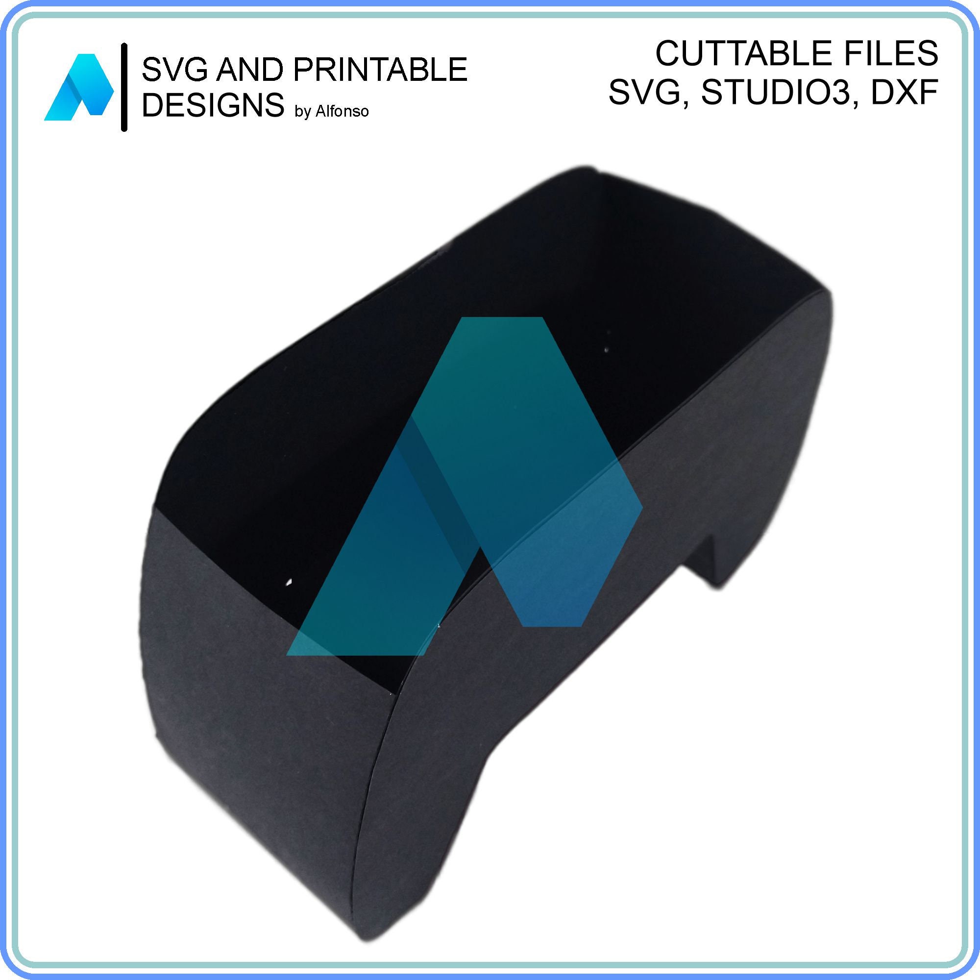 Game Controller Box Cutting Files: PS Inspired Gift Box (SVG, STUDIO3 ...