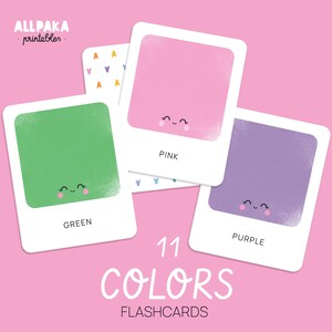 Tarjetas de colores, Tarjetas didácticas Montessori, Tarjetas preescolares, Tarjetas educativas, Recursos educativos imprimibles, DESCARGA INSTANTÁNEA