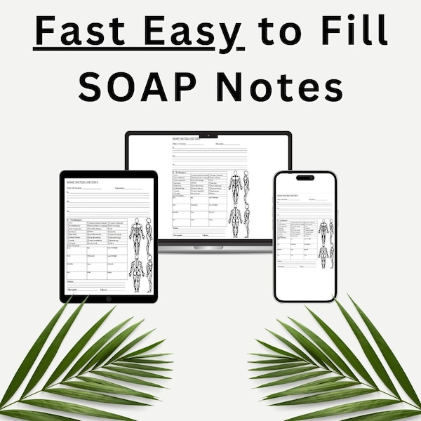 Fast Easy To Fill SOAP Notes Massage Therapist + Free PDF Fillable Form