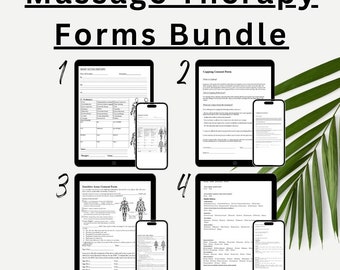 Massage Therapy Forms Bundle – Intake, SOAP Notes, Cupping (PDF Fillable)
