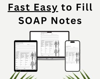 Fast Easy To Fill SOAP Notes Massage Therapist + Free PDF Fillable Form