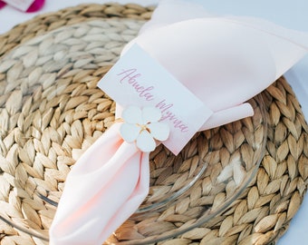 Segnaposto STAMPATO, segnaposto per addio al nubilato, segnaposto da tavolo, segnaposto personalizzato, biglietto da visita per matrimonio piegato, segnaposto per posti a sedere