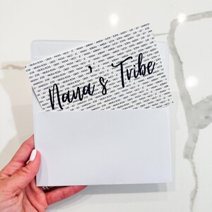 Personalisierte Briefpapier Familienkarten, faltbare NoteCards - Dankesnotizen für Familien Geschenk, Dankeskarten, Briefpapierkarten