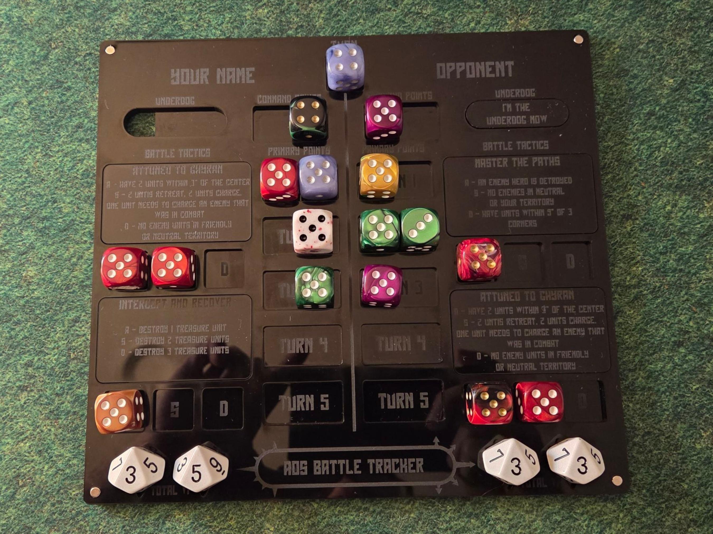 2 Player Battle Tracker Set Compatible With Age of Sigmar 4th Edition ...
