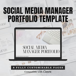 Social Media Portfolio Template | Portfolio Template for Social Media Manager | Minimalist Canva Template | Social Media Manager Template