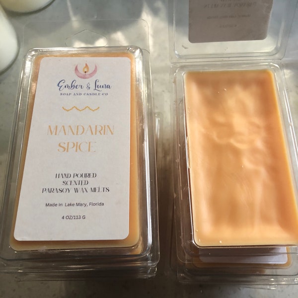 Mandarin Spice scented wax melts with 8 melts per package