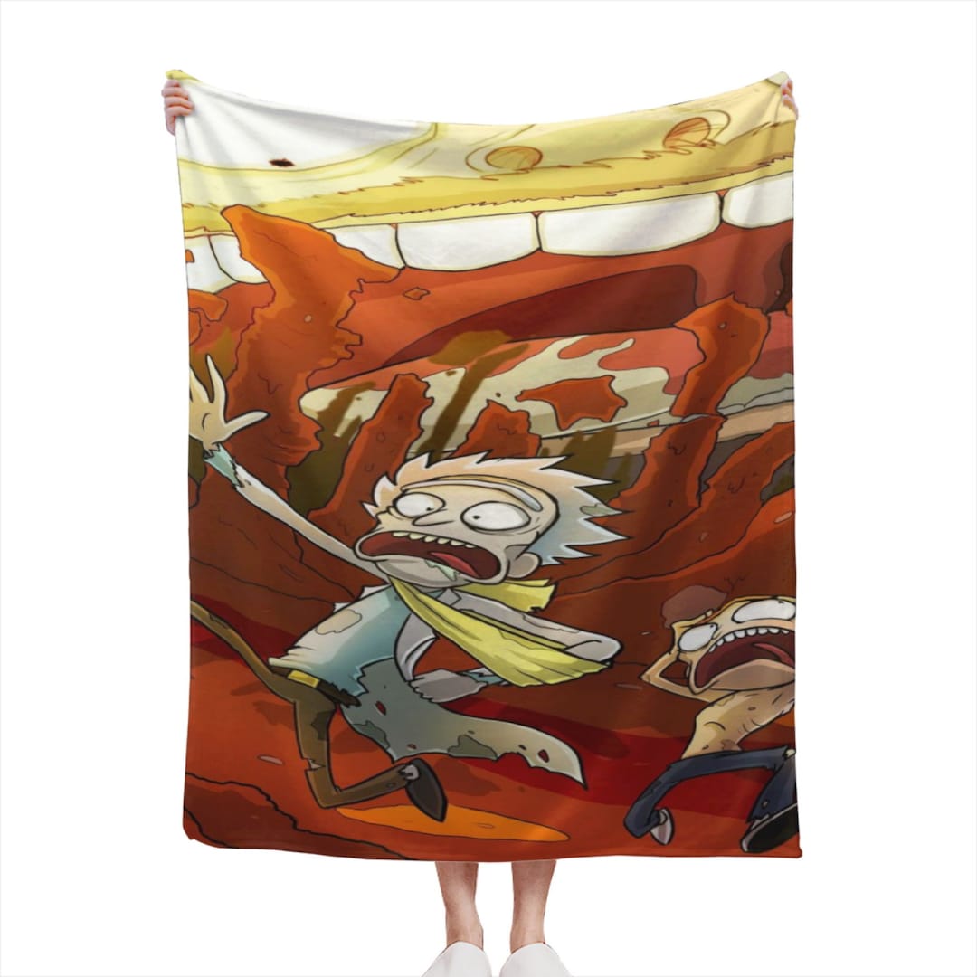 Rick and Morty Blanket Custom Name Blankets Soft Flannel Fleece Warm