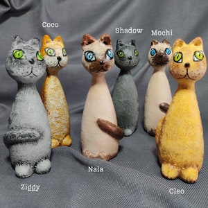 Enchanting Cat Papier Mache Art: Handcrafted with Love