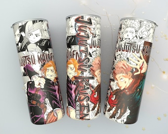 5PNG | 20 Oz Skinny Tumbler, Anime Sublimation Design PNG, Manga Panel Collage, Straight Tumbler, Digitale Download, Instant Download
