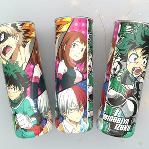 4 PNG, 20 Oz Skinny Tumbler, Anime Sublimation Design PNG, Manga Panel Collage, Straight Tumbler, Anime Digital Download, Instant Download