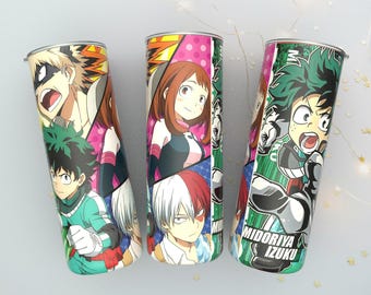 4 png, 20 oz magere beker, anime-sublimatieontwerp png, mangapaneelcollage, rechte beker, anime digitale download, instant download