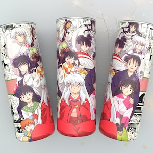 5 PNG, 20 Oz Skinny Tumbler, Anime Sublimation Design PNG, Manga Panel Collage, Straight Tumbler, Anime Digital Download, Instant Download