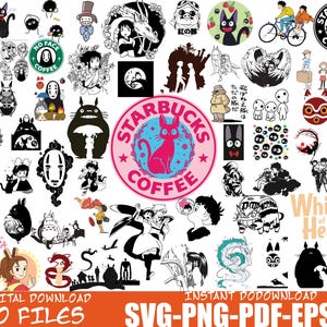 Anime SVG-bundel | Populaire anime- en mangapersonages | Hoogwaardige vectorkunst | Ambachtelijke anime-ontwerpen | Directe digitale download