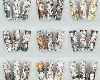 9PNG | 20 Oz Skinny Tumbler, Anime Sublimation Design PNG, Manga Panel Collage, Straight Tumbler, Digitale Download, Instant Download
