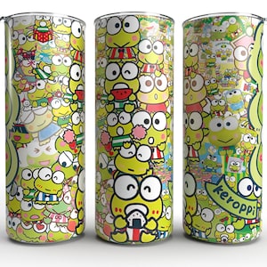 20 Oz Skinny Tumbler, Cartoon Sublimation Design PNG, Cartoon Panel Collage, Straight Tumbler, Digital Download, Instant Download
