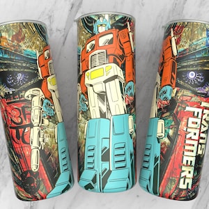 20 Oz Skinny Tumbler, Anime Sublimation Design PNG, Manga Panel Collage, Straight Tumbler, Anime Digital Download, Instant Download