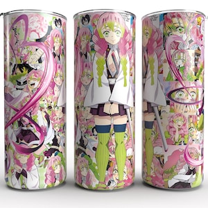20 Oz Skinny Tumbler Wrap, Anime Sublimation Design PNG, Manga Panel Collage, Straight Tumbler, Digital Download, Instant Download