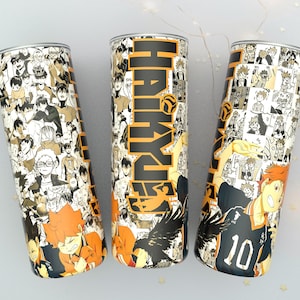 5 PNG, 20 Oz Skinny Tumbler, Anime Sublimation Design PNG, Manga Panel Collage, Straight Tumbler, Anime Digital Download, Instant Download