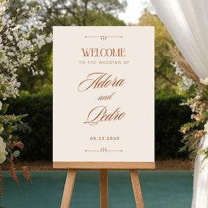 Vintage Handwritten Wedding Welcome Sign Template Large Wedding Sign Stand Welcome Sign Printable Hand Drawn Editable Wedding Signs