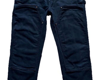 Vintage Carhartt Double Knee Carpenter Pants Black Tagged Size 38x32 Workwear