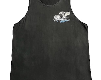 Vintage 80s 90s Rock Tank Top Size Medium Made In USA Single Stitch Faded