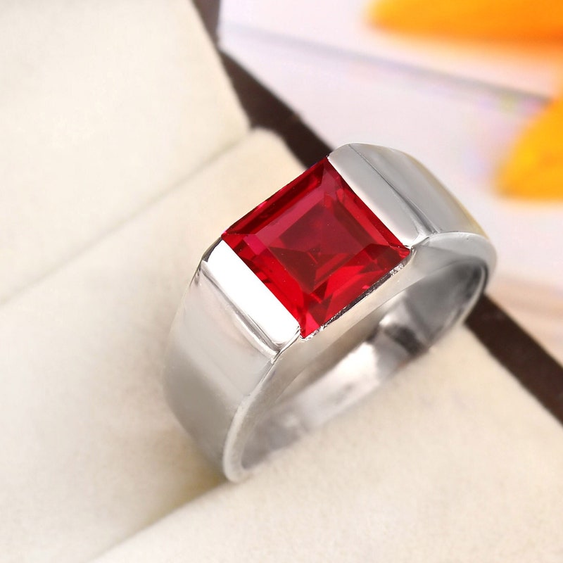 Ruby Men Ring - Etsy