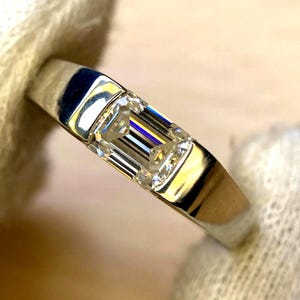 Moissanite Ring,925 Sterling Silver 9k/14k Solid Gold Engagement Ring for man,1.5ct Certified D Color VVS Moissanite, Unisex wedding band