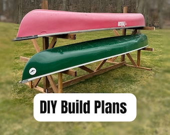 Planos de construcción de estantes de almacenamiento para canoas DIY