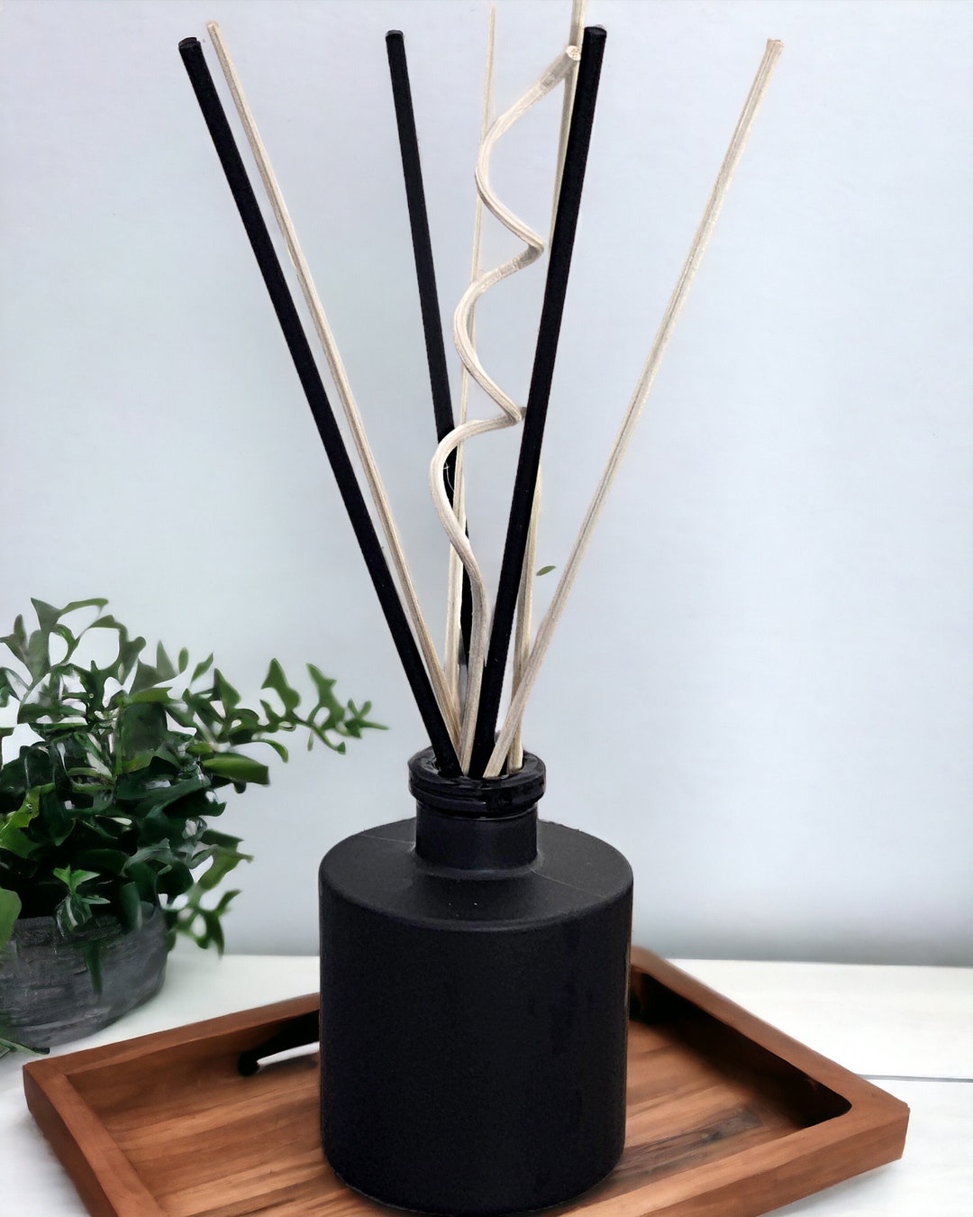 Wicker Reed R Black Matte Reed Diffuser Set, Natural Rattan Reeds - Etsy