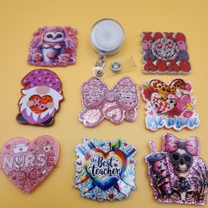 Valentine's Day Interchangeable Badge Reel  and Flats