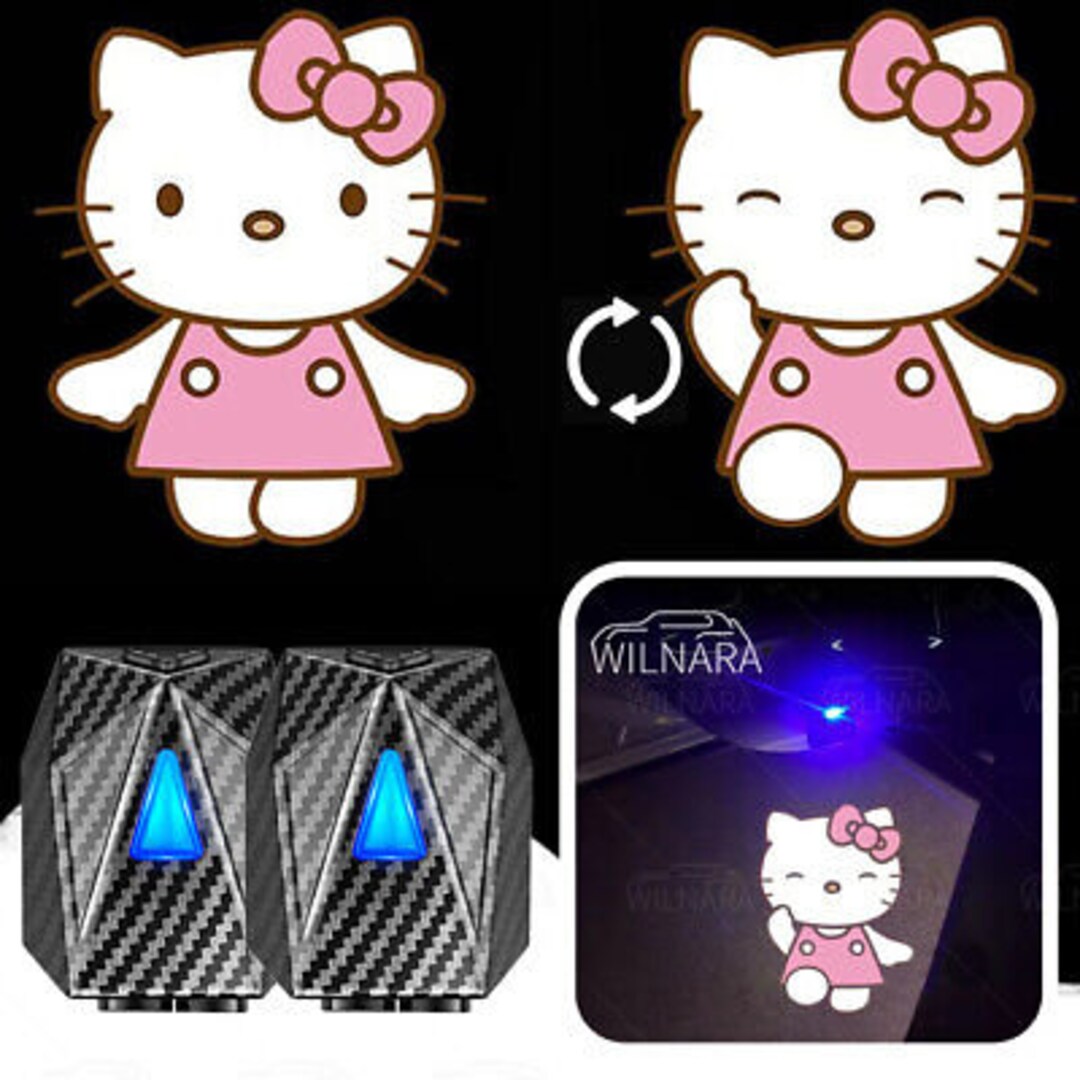 Hello Kitty Car Door Projector Light Led Etsy