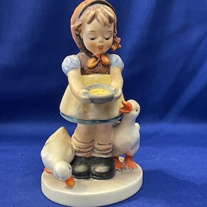 Vintage Goebel Hummel Be Patient Girl with Ducks Figurine