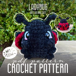 Ladybug Crochet Pattern NO SEW PDF Download Amigurumi