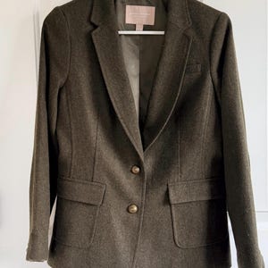 Winter closeout - Vintage Banana Republic Wool Hacking Jacket - Olive, Size 6