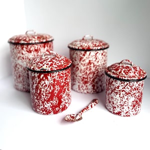 Enamelware Canisters - Etsy