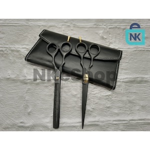 Hair Cutting Barber Scissor 2pcs with Black Case.