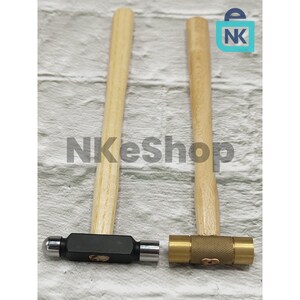 Mini Brass Hammer and Ballpeen Hammer 2oz - Set of 2 Hammers