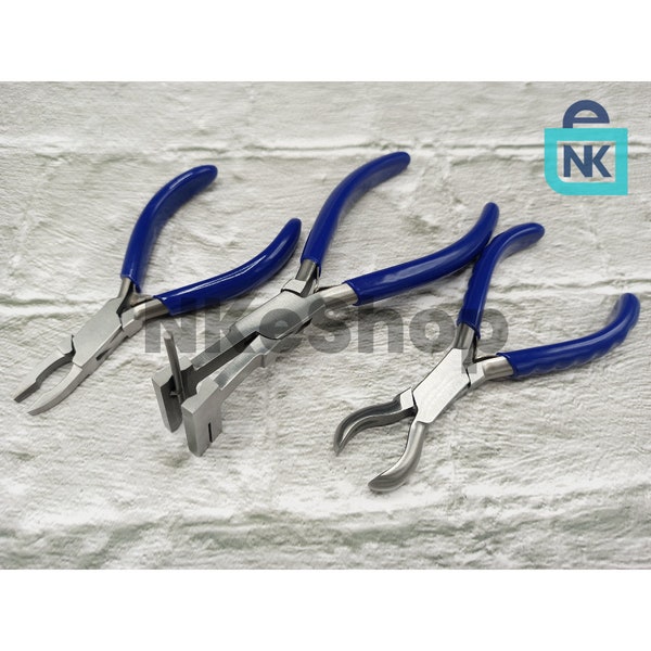 Coil Cutting, Loop Closing, Ring Holding Pliers - Jewelry Tools - Set of 3