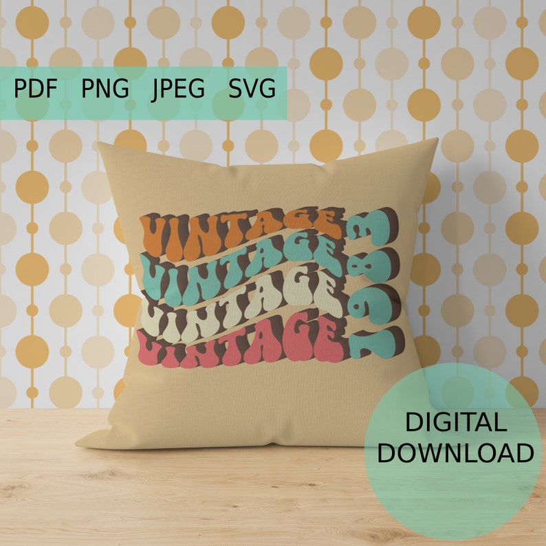 Retro Vintage With Custom Year Digital Design Files - Etsy