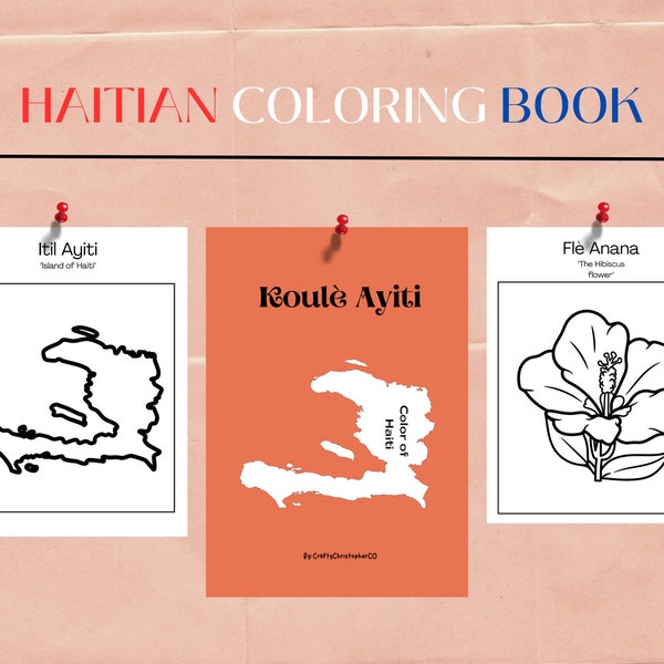 Printable Haitian Coloring Book, Education, Fun, Creative