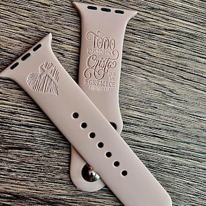 Todo lo puedo en Cristo que me fortalece! ¡Amén! Correa de silicona para Apple Watch y Samsung Watch con la escritura Filipenses 4:13