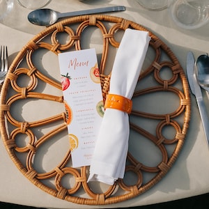 Coloured & Personalized Ceramic Napkin Rings – Handmade Table Decor – Wedding Gift