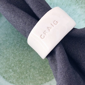 Handmade Ceramic Napkin Rings | Personalized Table Setting