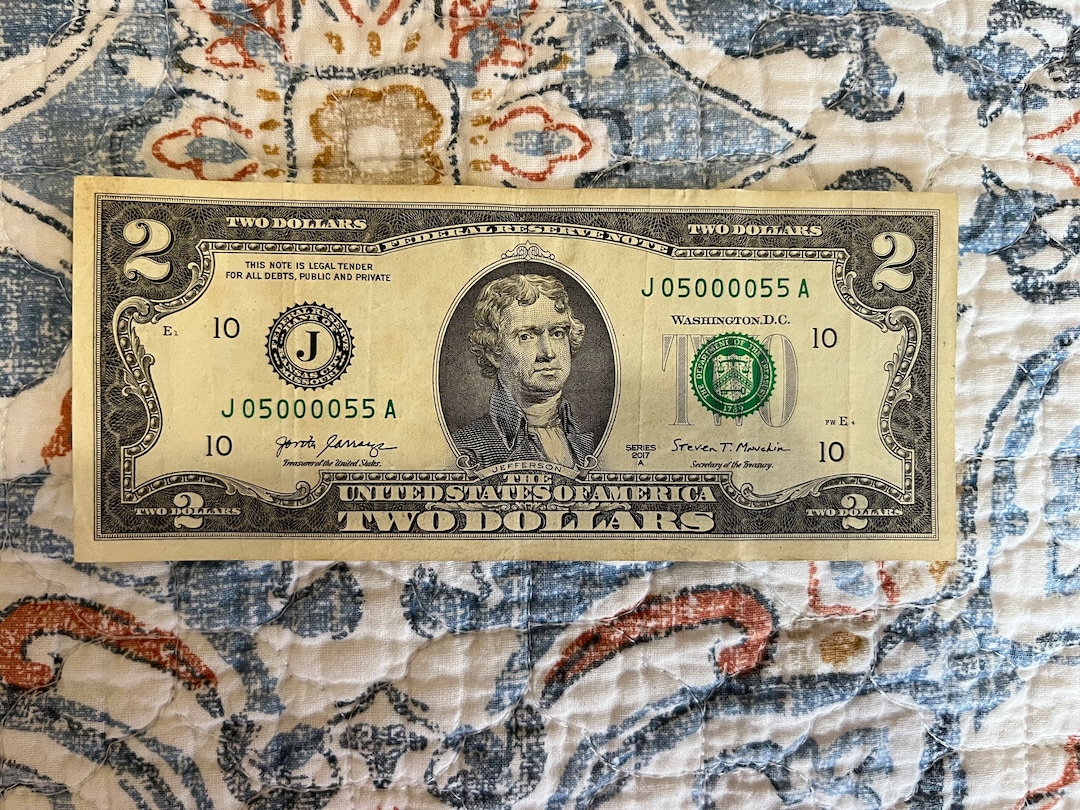 2 Notes of 2 Dollar Bills US Currency Collectible and Rare Etsy Canada