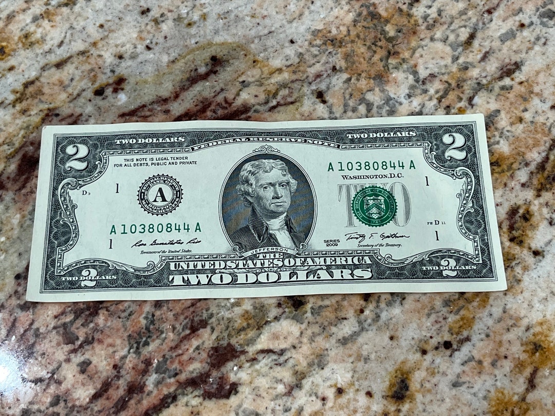 2013 2 Dollar Bill Fancy Serial Number Rare and Highly - Etsy