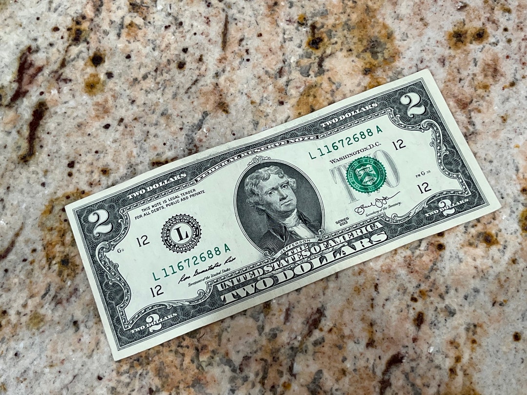 2013 2 Dollar Bill Fancy Serial Number Rare and Highly - Etsy