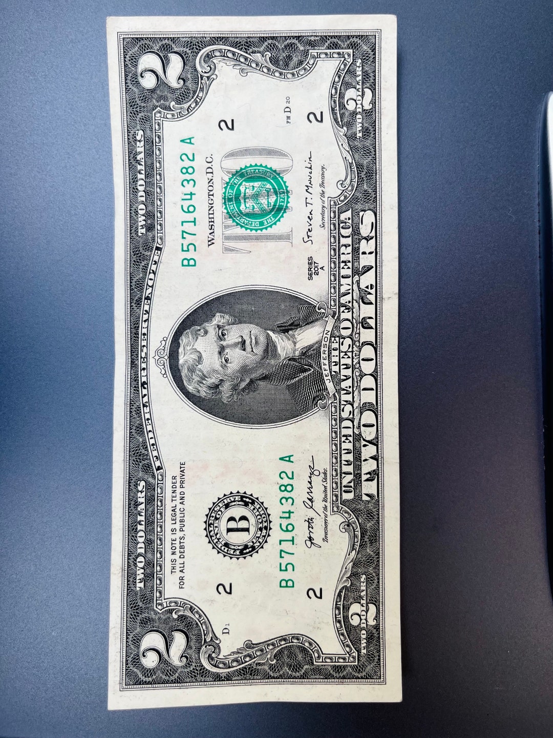 RARE Mixed Ladder Serial Number 2017A 2 Dollar Bill in Etsy