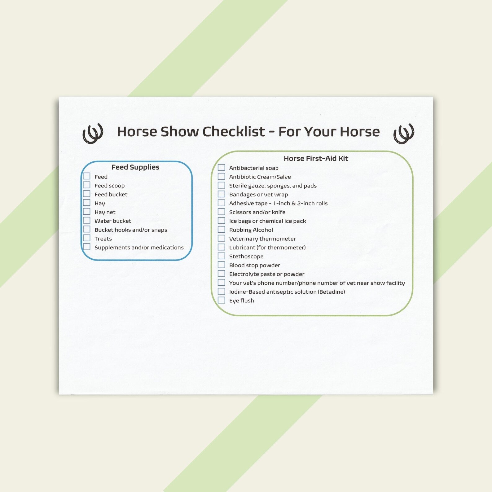 Checklist for Competitive Horse Riding Events Successful Equestrian ...